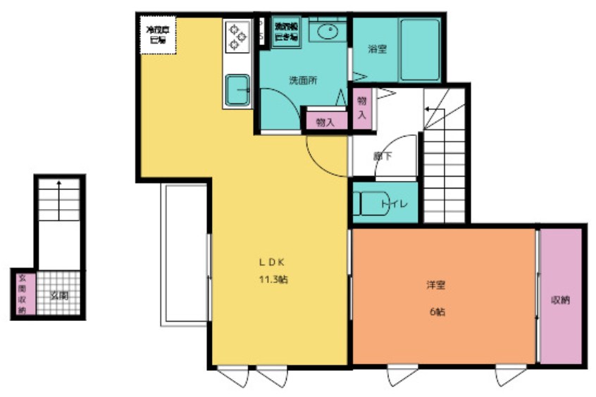 仮）入生田共同住宅 202号室 間取り