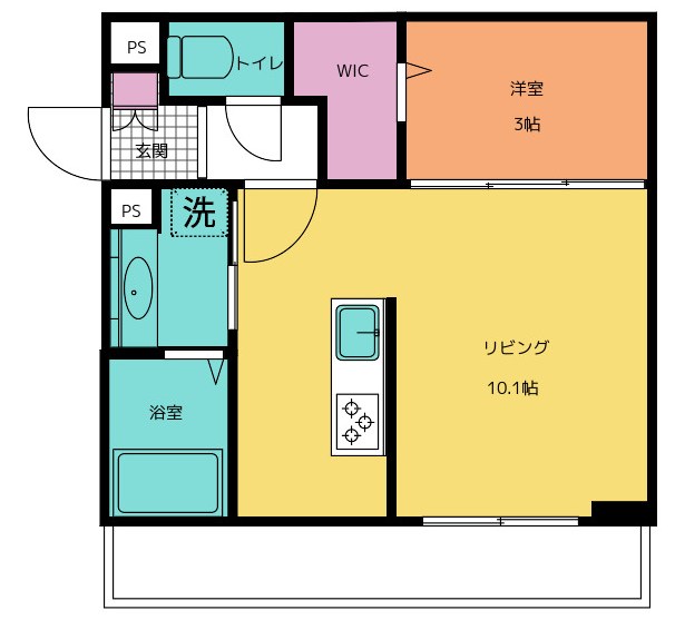SING WITH ME 205号室 間取り