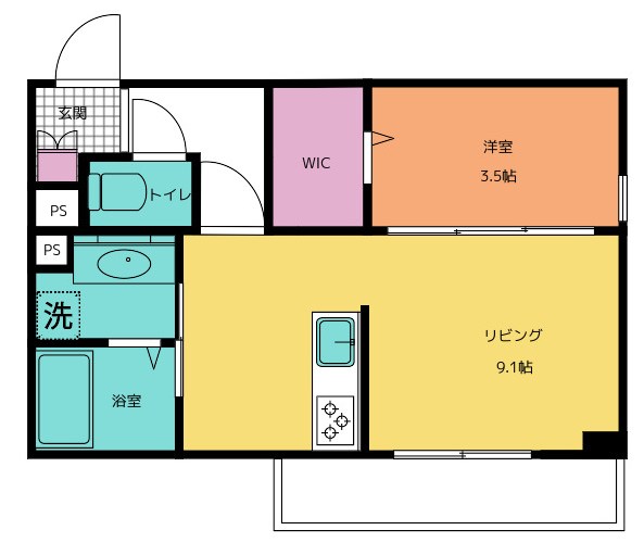 SING WITH ME 302号室 間取り