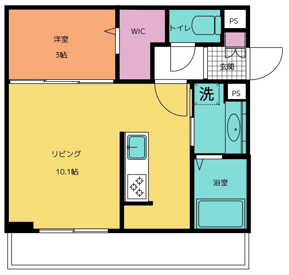 SING WITH ME 305号室 間取り