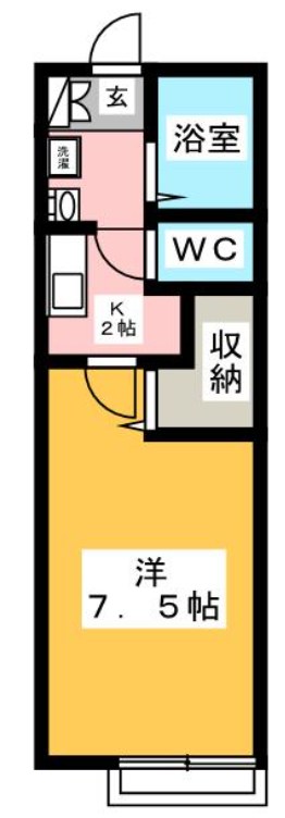 ルシオーレ 203号室 間取り