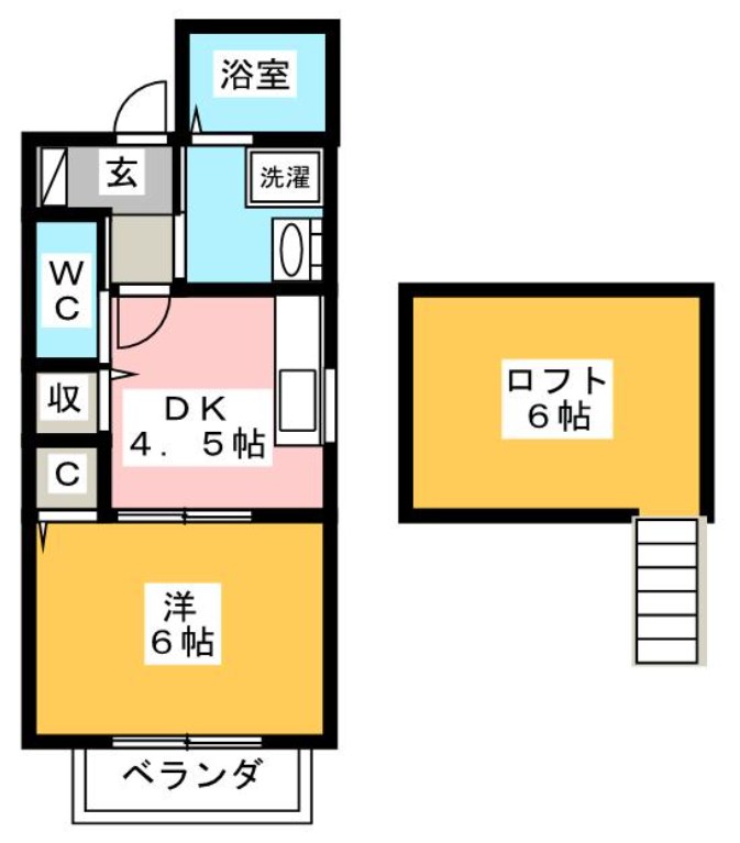 サンフォレスト入生田第三棟 2-2号室 間取り