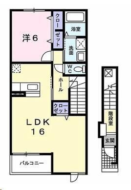 オ・ヴァーグ 203号室 間取り