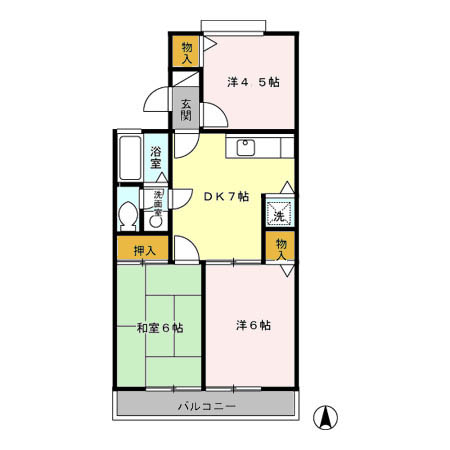 Ｋリックスハイツ 101号室 間取り