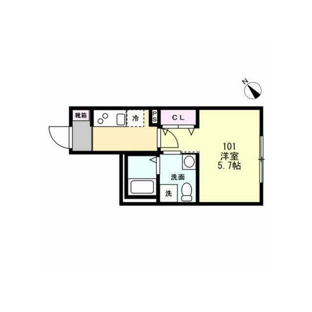 ベイルーム湘南藤沢本町 101号室 間取り