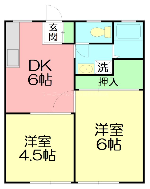 中川ハイツ 105号室 間取り
