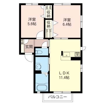 アドニス湘南 102号室 間取り