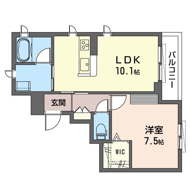 エムリエート 201号室 間取り