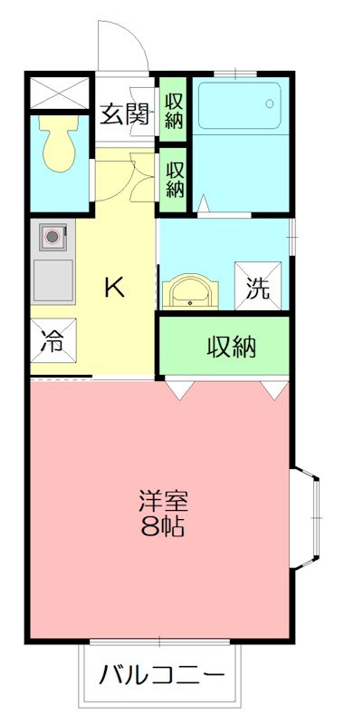 グリム鵠沼 104号室 間取り