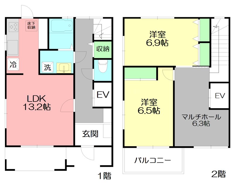ガーデンハウス青砥 B棟 2号室 間取り