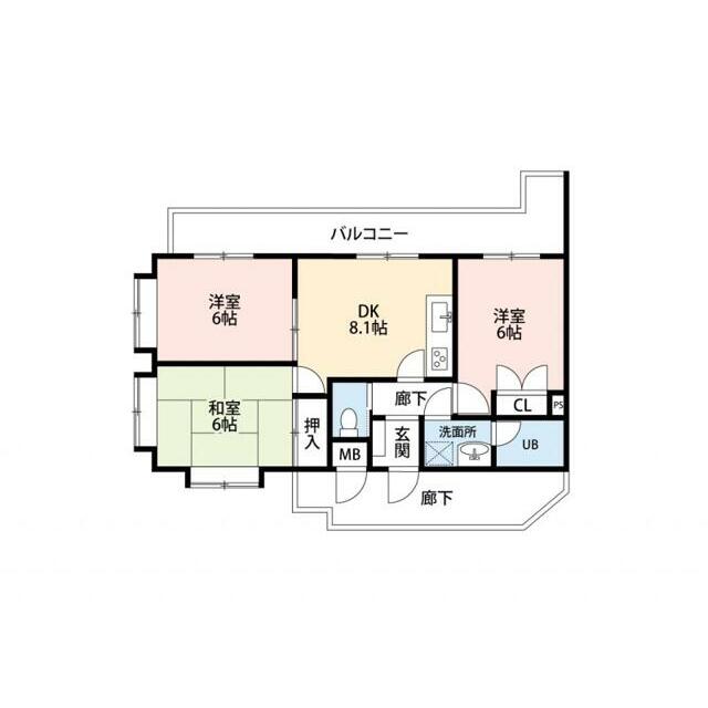 ヒルサイドクラタ 101号室 間取り