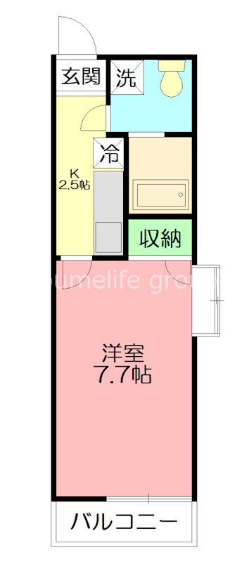 アルカディア 201号室 間取り