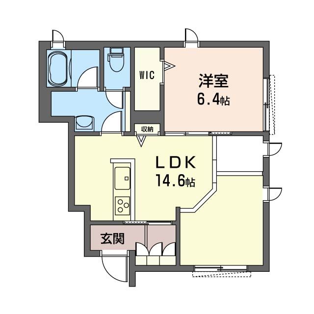 Ｃｏｓｔａ　Ｖｉａｌｅ　Ⅱ 102号室 間取り