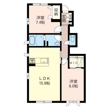 フェアリーコート　Ⅰ 102号室 間取り