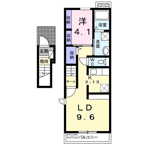 ボヌール 204号室 間取り