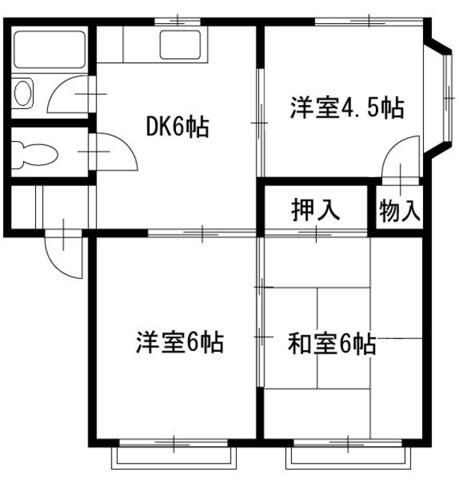ビレジ藤が岡 202号室 間取り