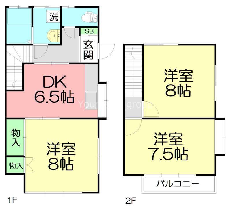 ＳＫテラス B-1号室 間取り
