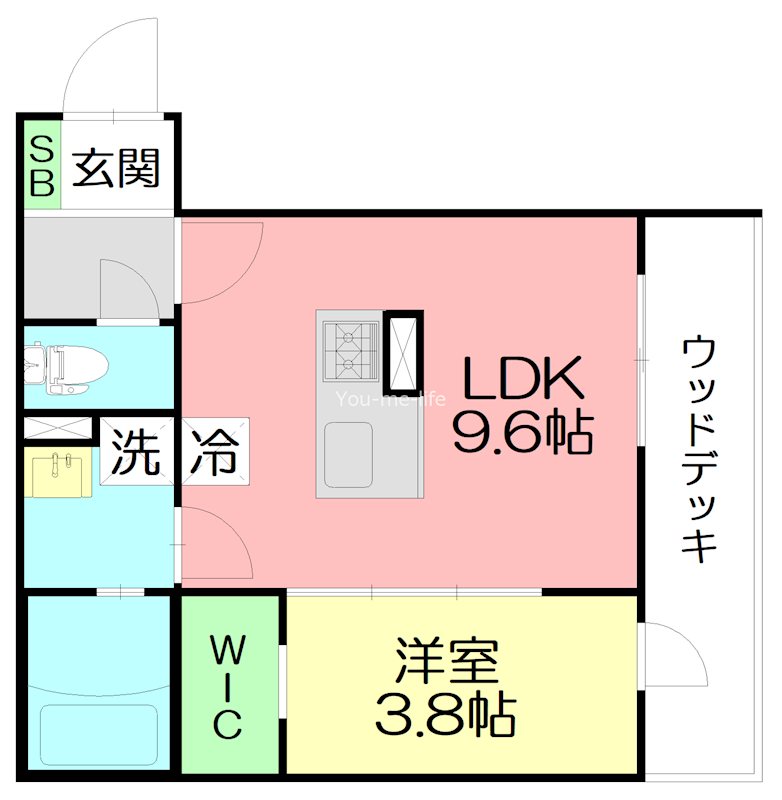 （仮称）常盤町-沼井様計画 107号室 間取り