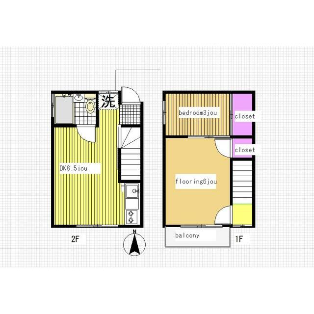 カツヒサハイツ平戸 102号室 間取り
