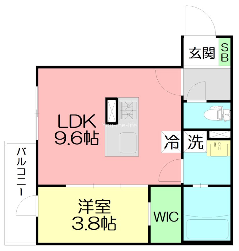 (仮称)常盤町-沼井様計画 302号室 間取り