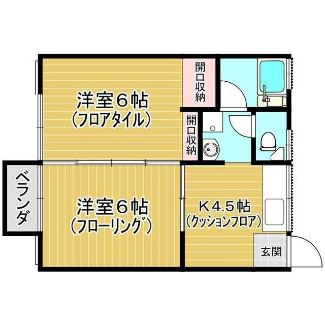 コーポ湘南 202号室 間取り
