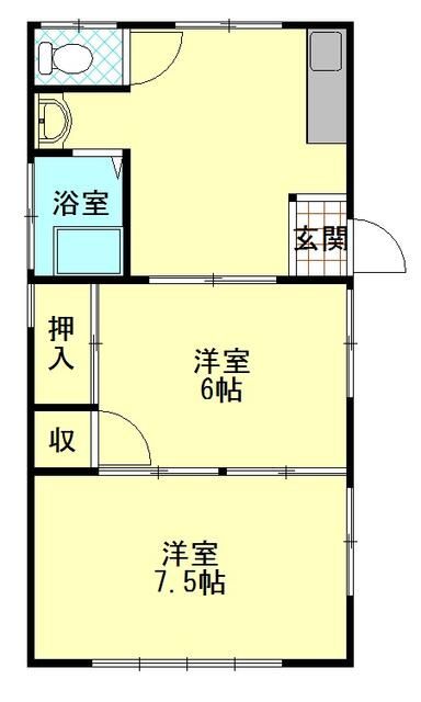 水引中村貸家 東棟 間取り