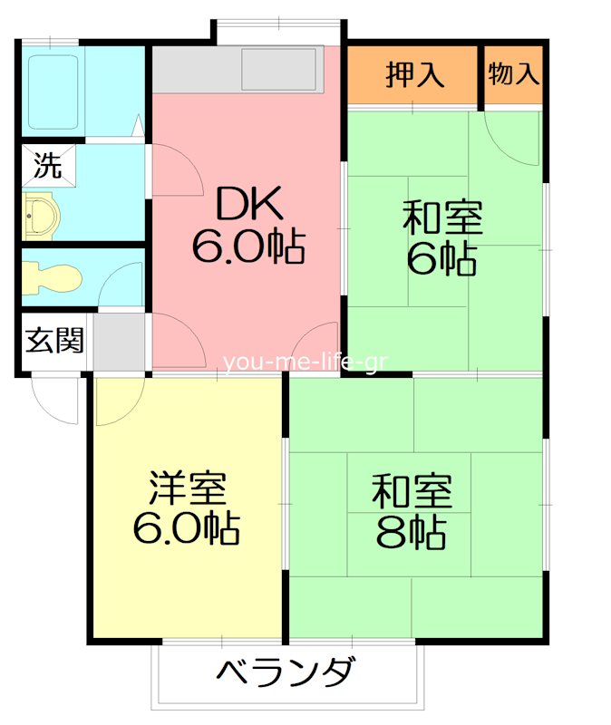 みやびハイツ 203号室 間取り