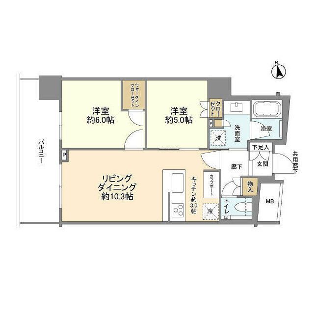 ブランズタワー大船 1510号室 間取り