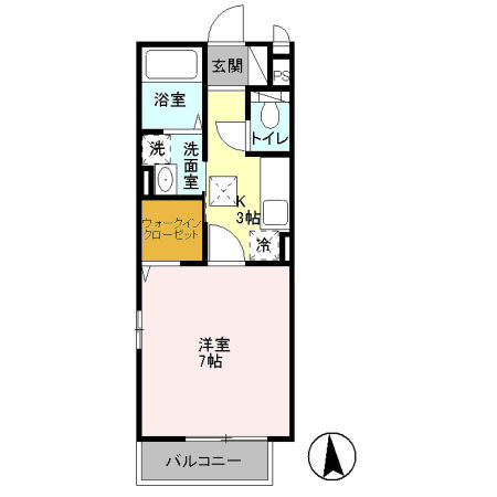 グランモア柳川Ｃ 103号室 間取り