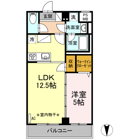 TERRACE　WELLNESS 205号室 間取り