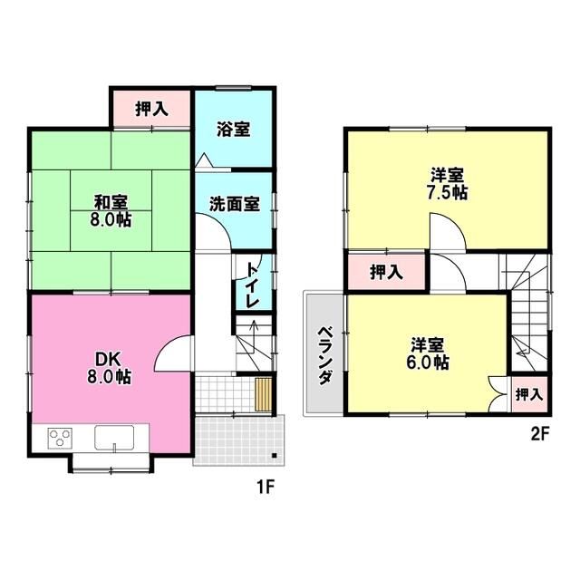 亀井野戸建 間取り