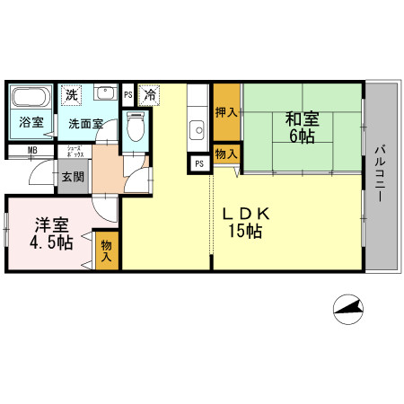 Bellevue壱番館 509号室 間取り