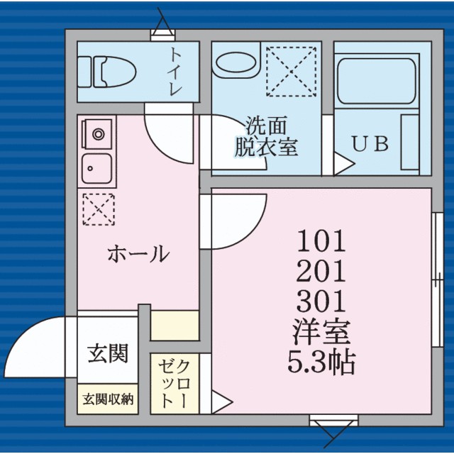 青空と春の湘南Days 101号室 間取り
