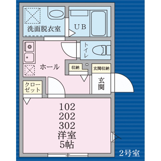 青空と春の湘南Days 202号室 間取り