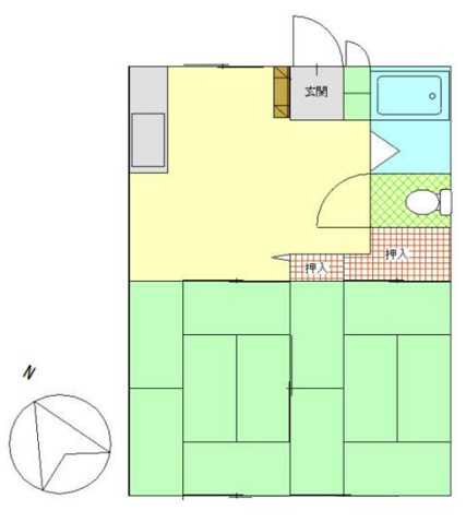 ブルーハイム 102号室 間取り