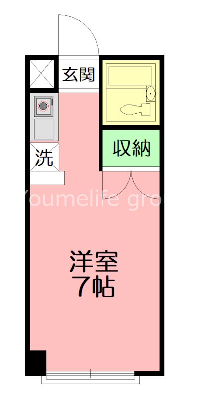 レインボーハイツ 102号室 間取り