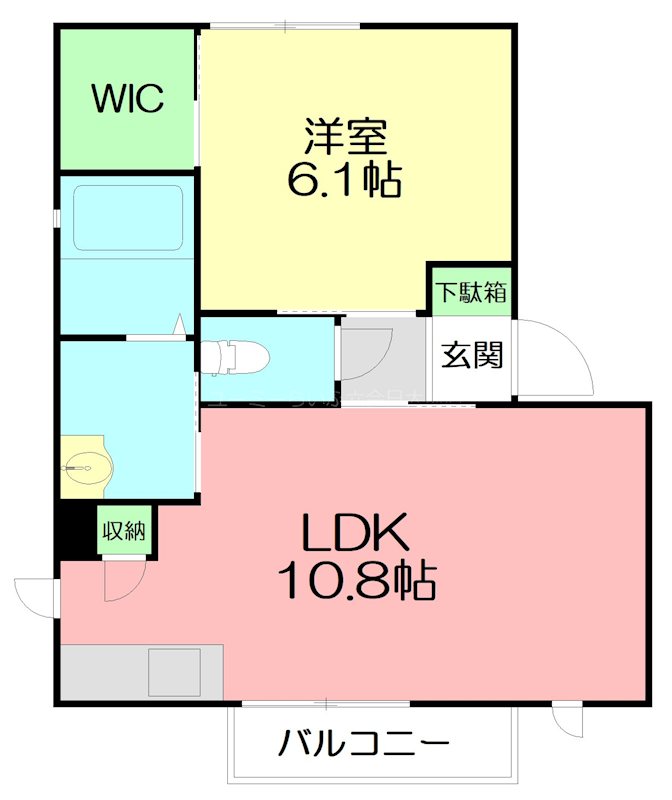 Bernese 102号室 間取り