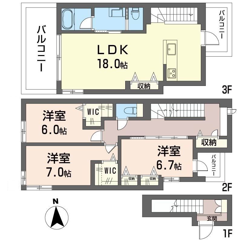 コクア 102号室 間取り