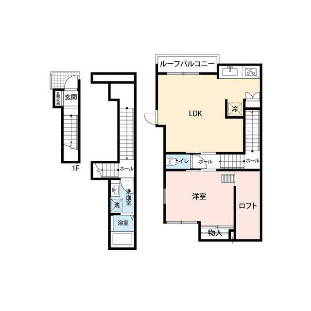 由比ヶ浜BASE E号室 間取り