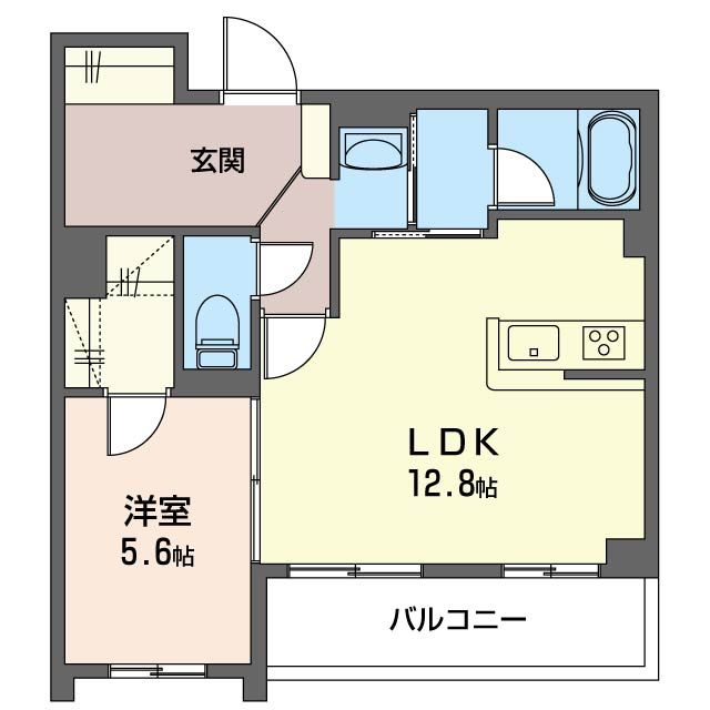 ゼフィールプラージュ由比ガ浜 201号室 間取り