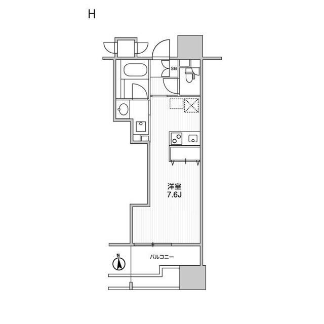 TOPAZ本厚木 408号室 間取り