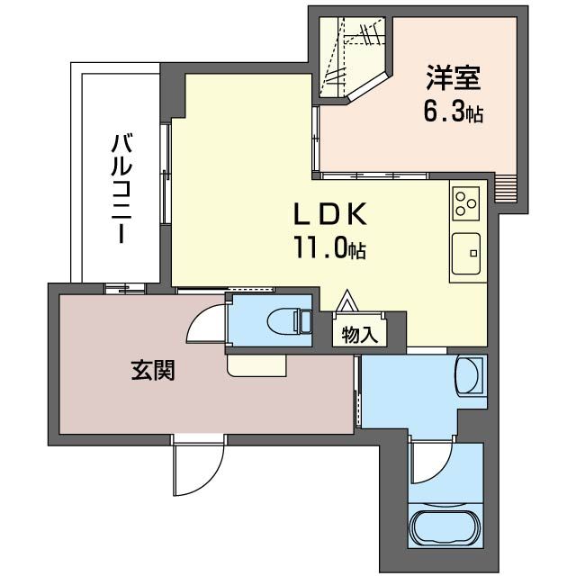 ゼフィールプラージュ由比ガ浜 202号室 間取り