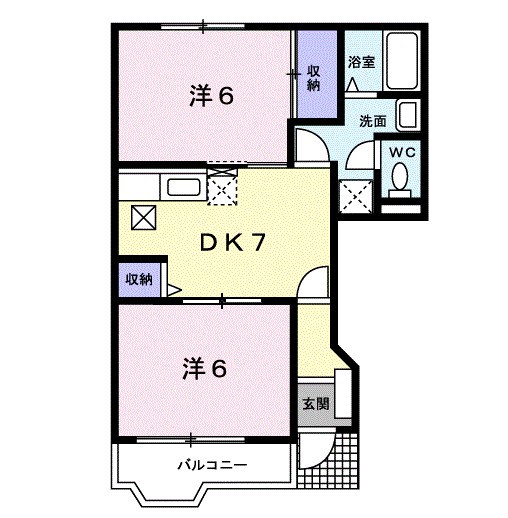 コスモスＡ 101号室 間取り