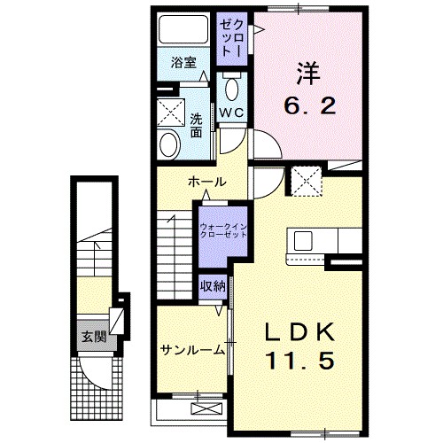 プルミエール・M 202号室 間取り