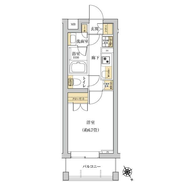 KNOCKSゆめが丘 204号室 間取り