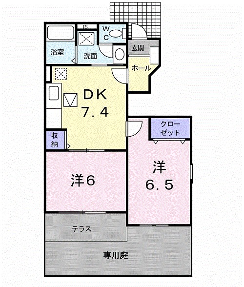 エミネンス湘南Ⅶ 101号室 間取り