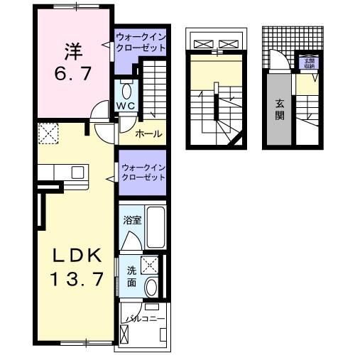 コレットⅠ 303号室 間取り