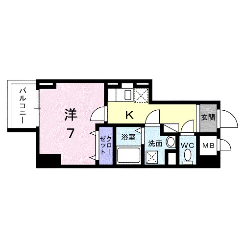 スアヴィス平塚八重咲 1105号室 間取り