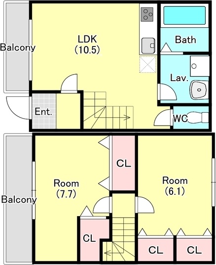 カーサブランカ 104号室 間取り