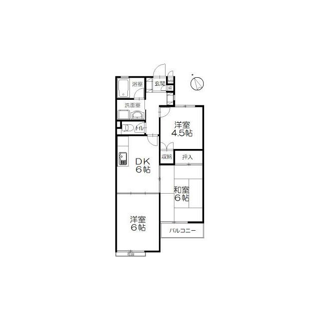 ピースフル湘南Ｂ棟 204号室 間取り